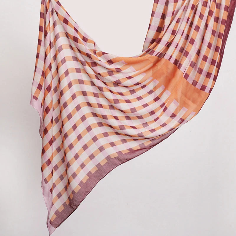 Watercolour Floral Printed Modal Breathable Light Weight Soft Cotton Rayon Viscose Woven Modal Muslim Women Shawl Hijab Scarf
