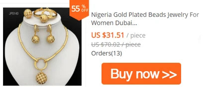 Dubai Gold Color Jewelry Set Cuban Necklace Earrings For Women Bride Wedding Jewelry Banquet Party Gift