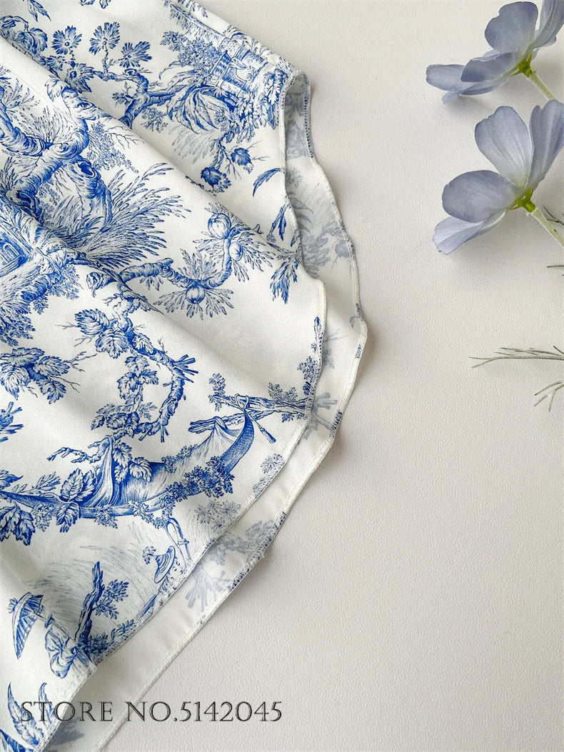 Women Sleepwear 3PCS Pajamas Set Lingerie Print Flower Bath Robe Gown Nightwear Summer Loose Satin Lounge Wear Home Clothes