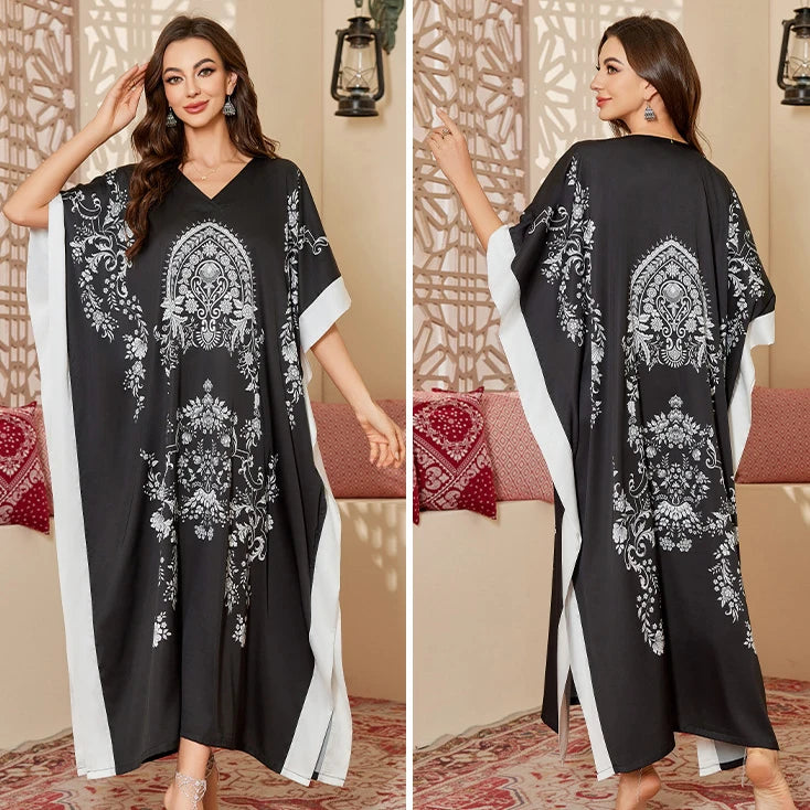 Oversize Long Nightgown Home Dress Sleepwear Female Nightdress Lounge Wear Casual Bat Sleeve Bikini Robe Dress Ice Silk Homewear