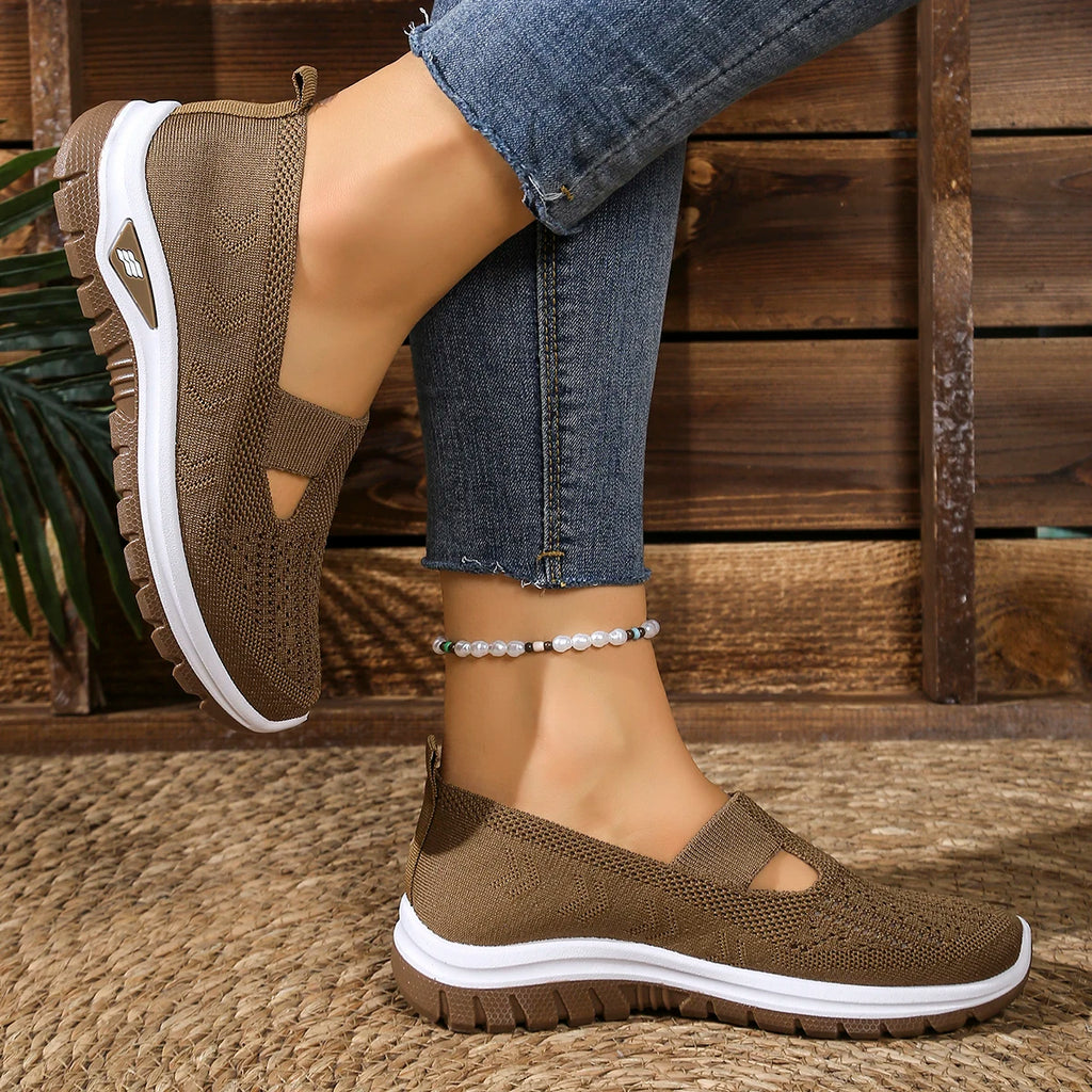 Women's casual sports shoes with breathable mesh, fashionable and versatile, soft soles, comfortable and casual
