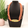 Sunspicems Chic Crystal Women Choker Necklace Arabic Style Morocco Bridal Wedding Jewelry Beads Chain Gold Color Pendant