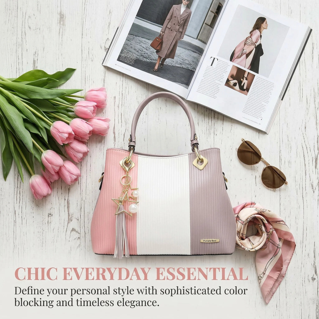 Ladies Large Tote Handle Bag Women PU Leather Tote Handbags with Multiple Pockets Waterproof Female Tote Shoulder Bags
