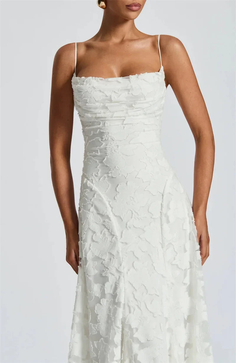 Spaghetti Strap Backless Sexy Maxi Dress Women Gown Fashion Off-shoulder Sleeveless Lace-up Evening Club Party Dress
