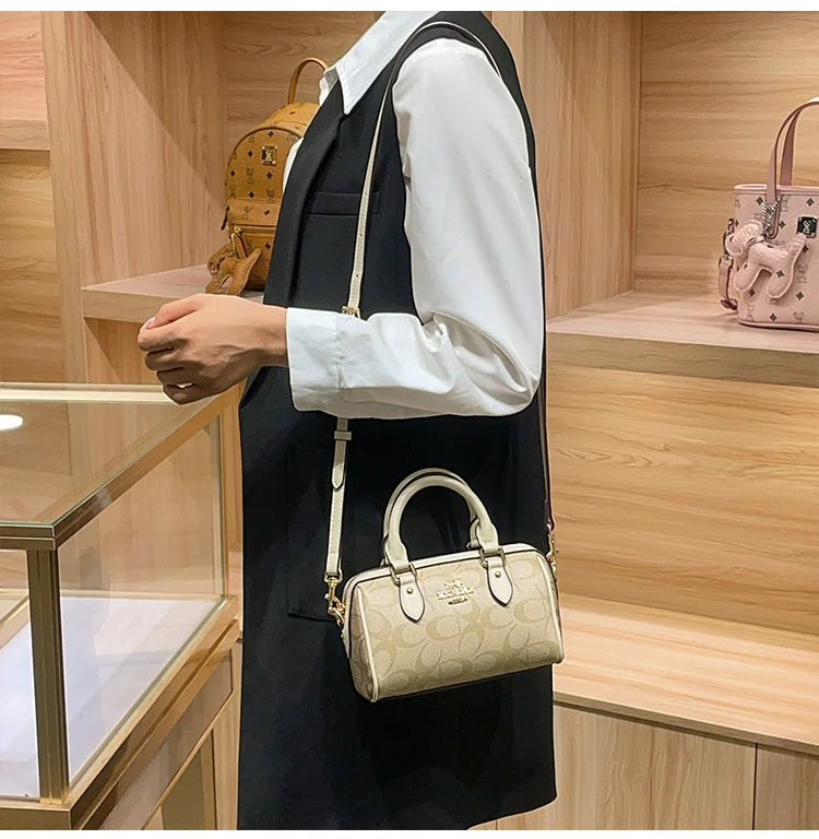 Light luxury brand Boston handbag women's 2026 autumn and winter new crossbody bag retro high-end single shoulder handbag