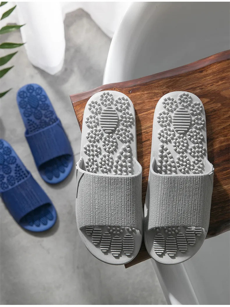 Women Men Massage Home Slippers Couple Shoes Summer Sandals House Soft Non Slip Wear Resistant Slides Indoor Bathroom Flip Flops