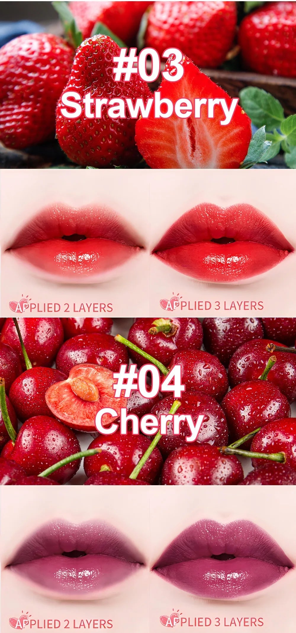 Fruit Juice Water Lip Gloss Liquid Long Lasting Blush Tint Makeup for Cheek Blusher Eyeshadow Matte Rouge 3-in-1 Dyed Cosmetics