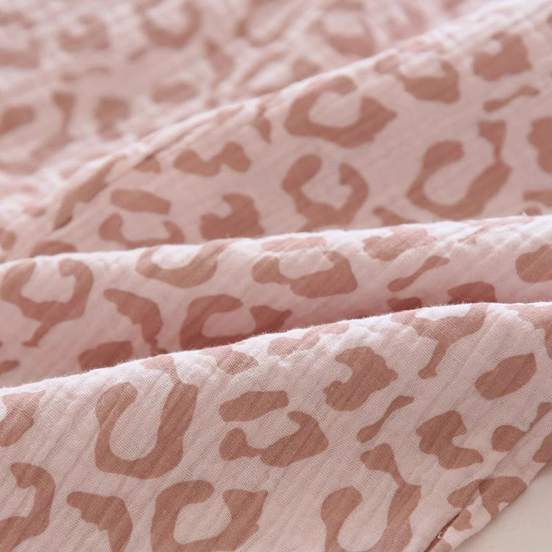 Women's Pure Cotton Pajama Pants Home Pants Double-layer Gauze Elastic Band Loose Casual Pants Cute Strawberry Home Pants 2024
