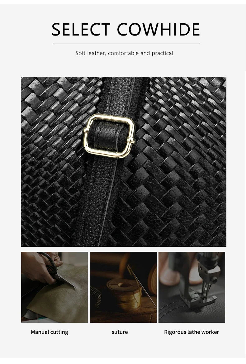 Luxury Top Layer Leather Handbags Minimalism Soft Calfskin Casual Tote Bag Fashion Women ladies handbag