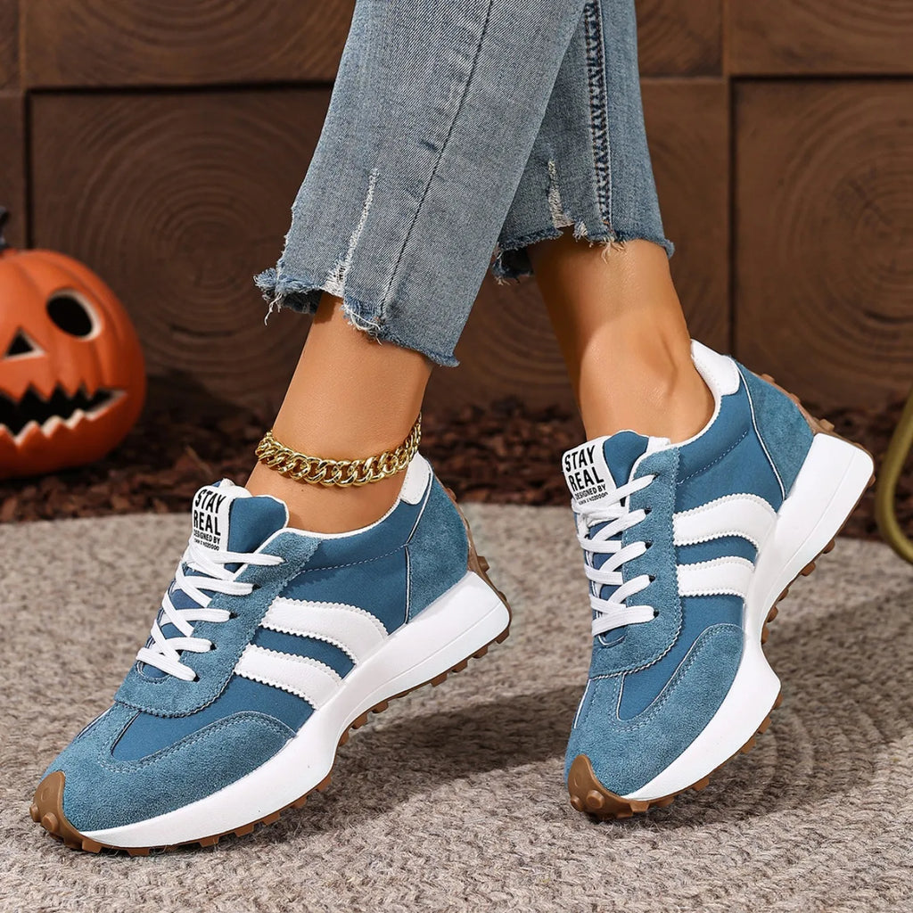 Women Sneakers Retro Spring Autumn Sneakers Women Casual Flat Bottom Round Toe Sports Shoes Fashionable Designer Shoes Women