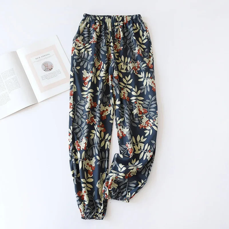 summer news pijama mujer thin section short-sleeved shorts large floral print pajamas home service ladies pajamas for women