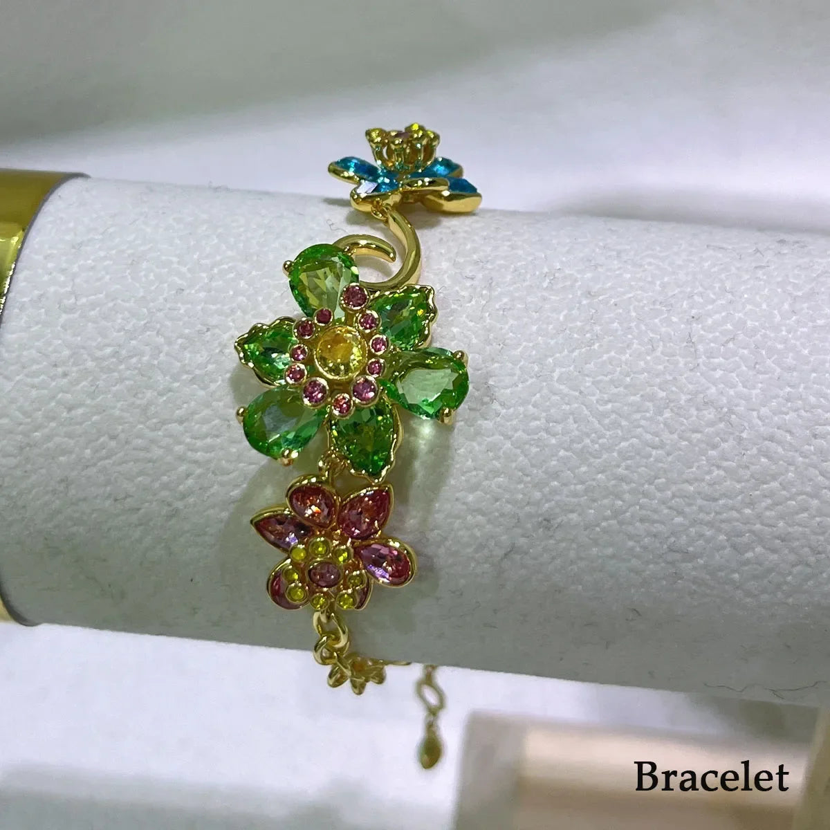Original Jewelry Set New Color Flower Crystal Boutique Irregular Earring Exquisite Necklace Ring Bracelet Wedding Gift for Women