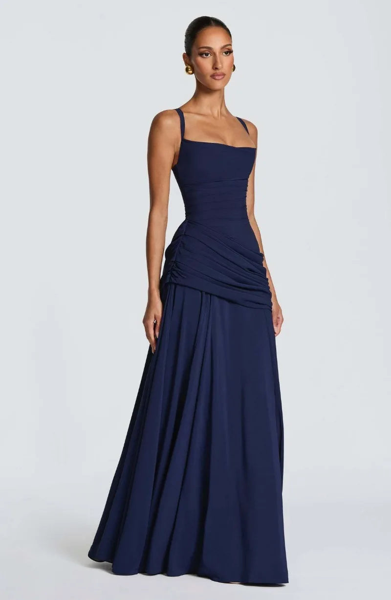 Women Yellow Low Cut Backless High Waisted Dress Cincher Spaghetti Strap Vestidos Party Club Women Robe Elegant Evening Dress