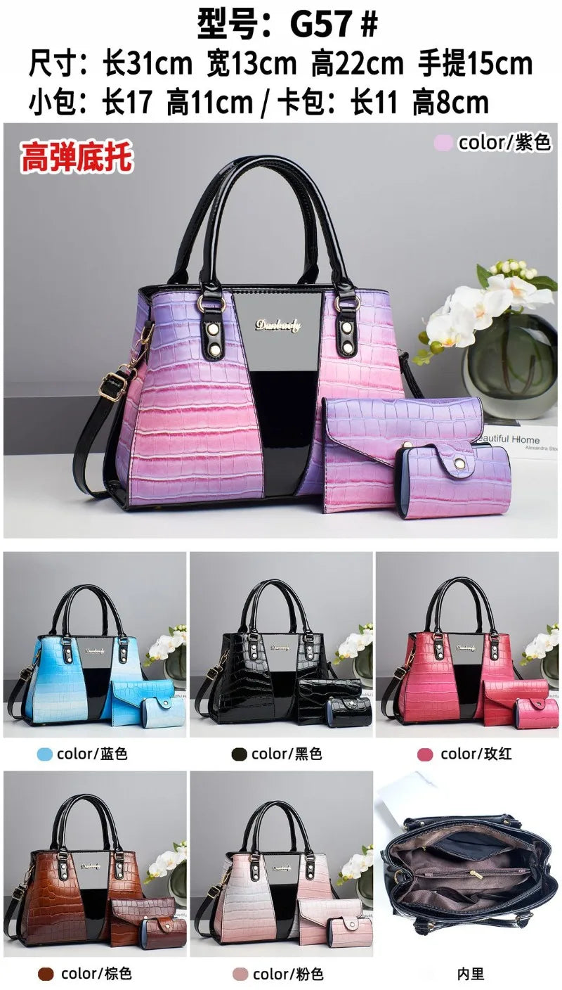 Luxury Designer Shoulder Crossbody Bags High-quality 3Piece Set Women Bags Fashion Ladies Handbags Crossbody Messenger Bag Sac