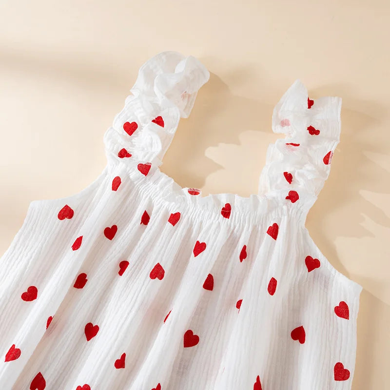 2026 new women's summer cotton yarn, pure cotton suspender sleepwear loose medium to long sweet and cute long skirt home wear