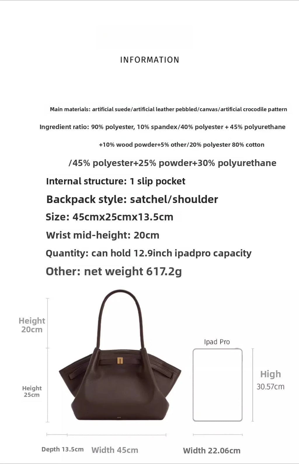 JW PEI Dumpling Bag, Large Capacity, Shoulder Bag, Handbag, Tote Bag