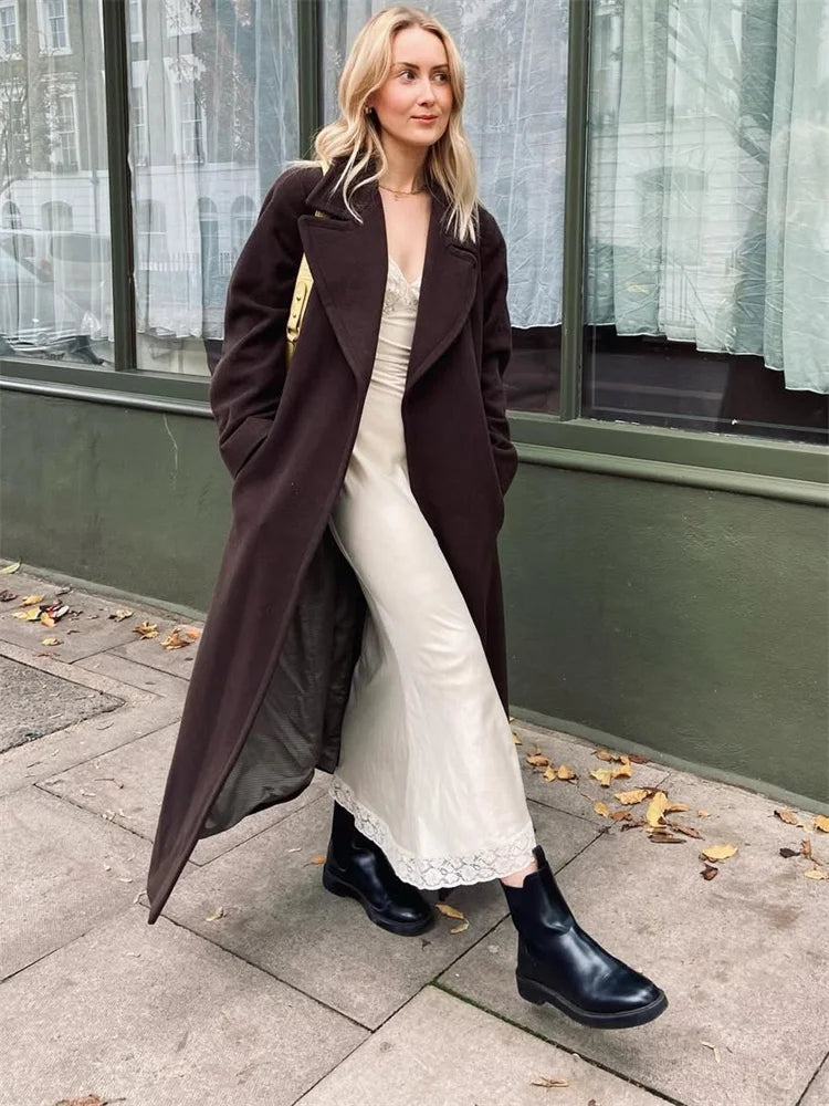 Tossy Fashion Satin Lace Long Dress Women V-Neck Patchwork Hollow Out Sleeveless Lace-Up Dress Evening Female Autumn Maxi Dress