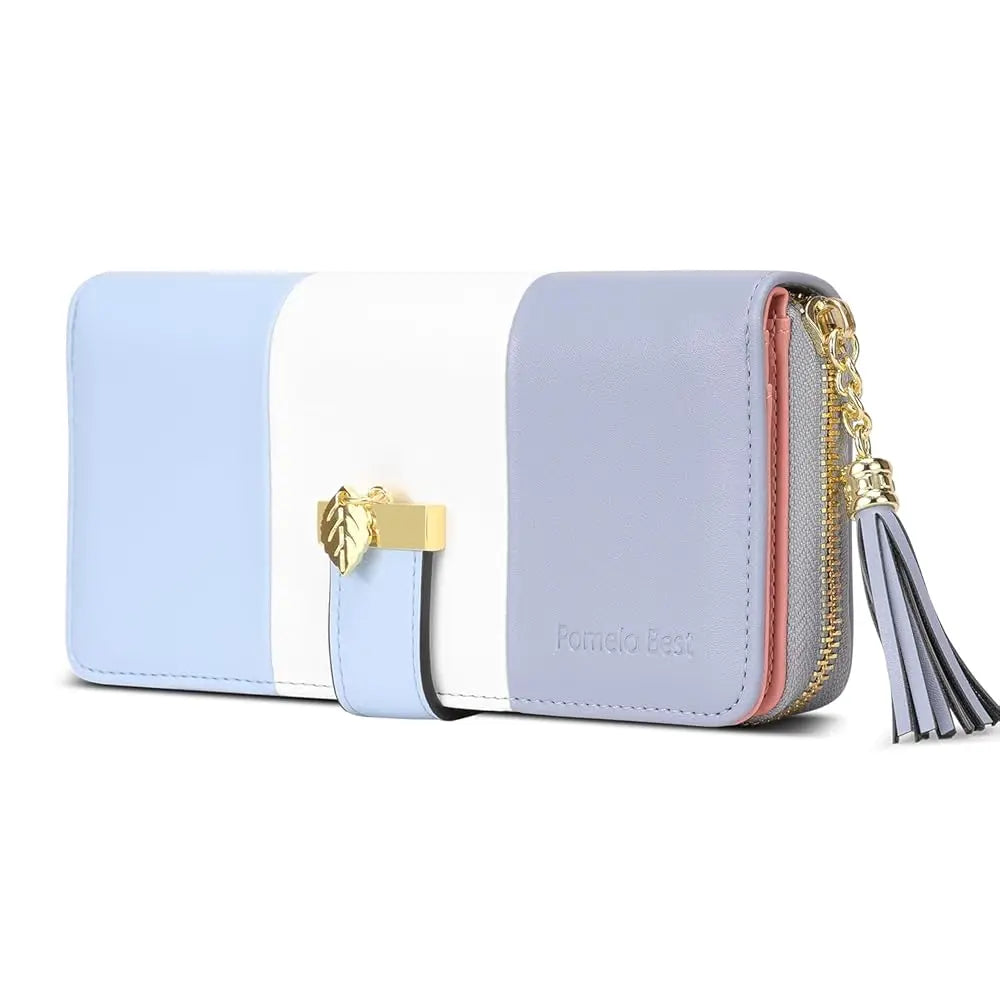 Latest model Fashion Zipper Wallets Womens large capacity Purses Handbags Coin Purse 9 Cards Holder PU Leather Billfold Wallet