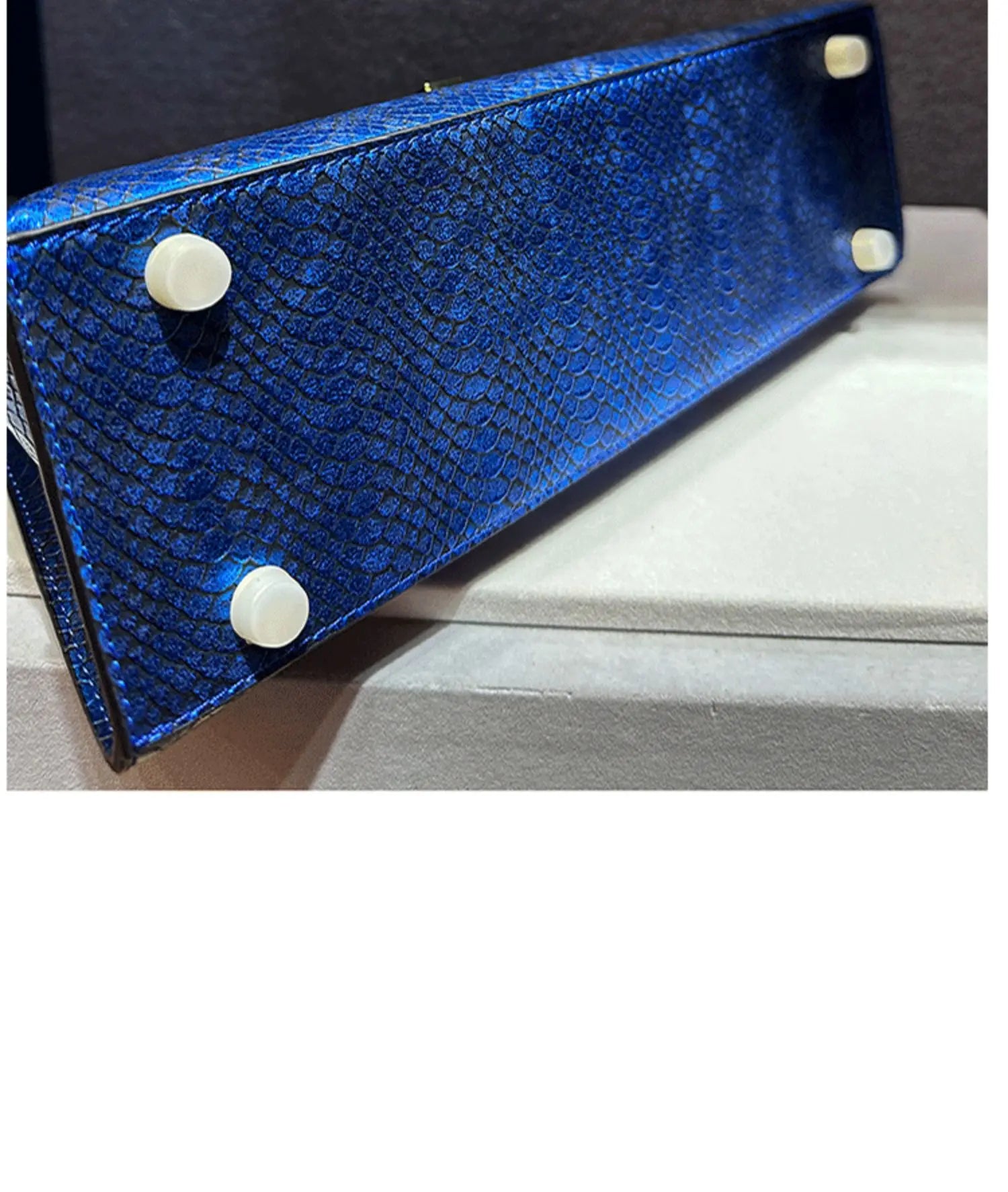 Real Leather Bright Face Snake Stitching Design Handbag Shoulder Bags for Women Sac À Main Femme