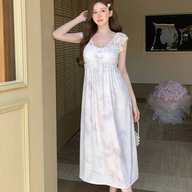 Women's Clothing Sexy Women Night Wear Female Sleepwear Woman Nightgowns Women's Nightgown Seductive Sexy Sleeping Sweaters Home
