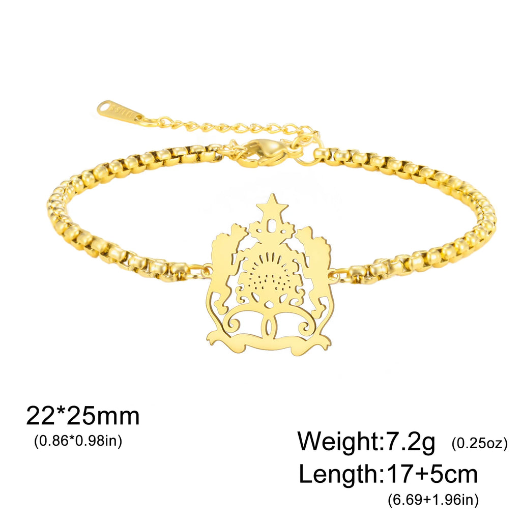Hipee Morocco Pendant Bracelet  Maroc Stainless Steel National Jewelry for Women Men