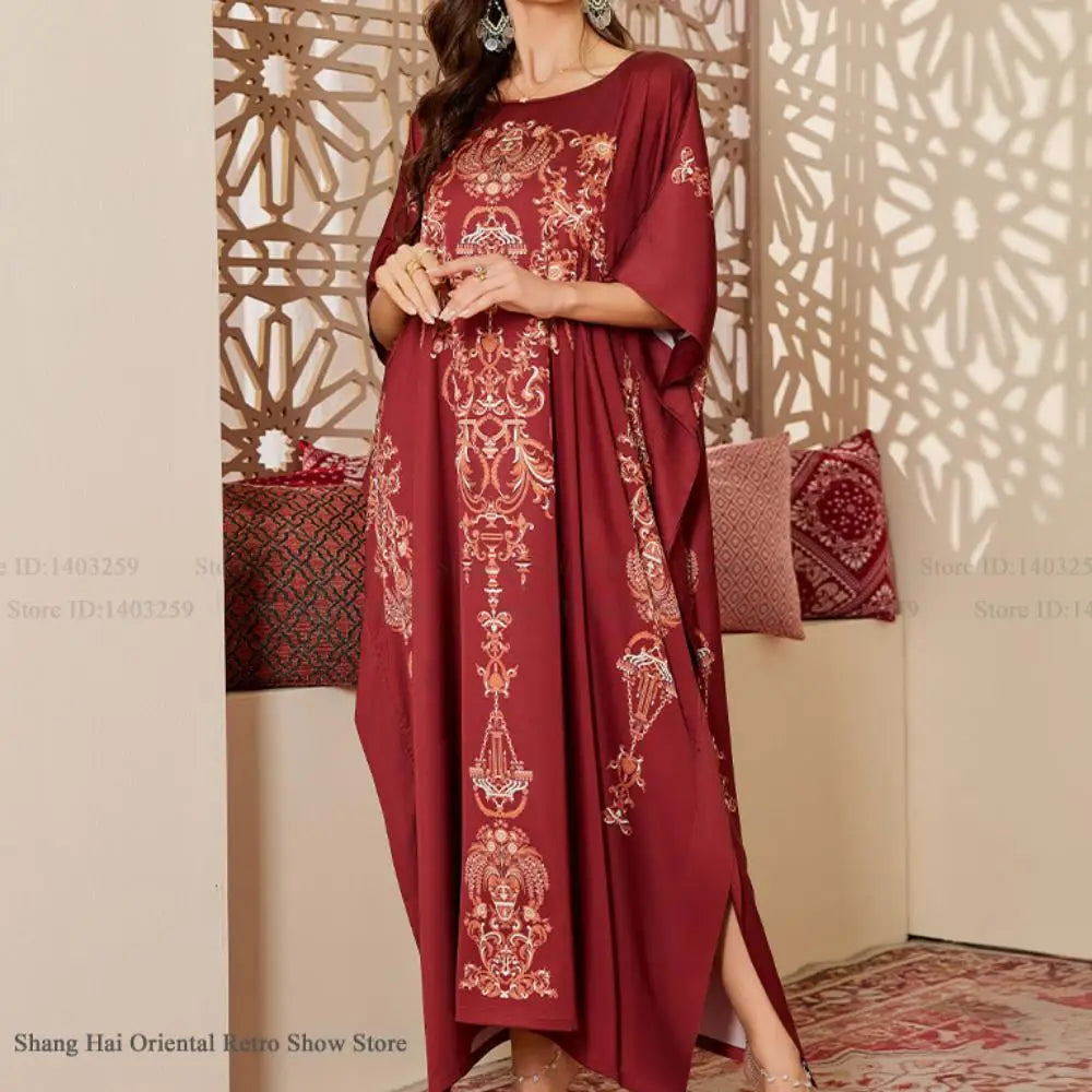Oversize Female Long Nightgonw Sleep Dress Print Flower Satin Nightwear Home Clothes Spring Summer New Loose Bathrobe Loungewear