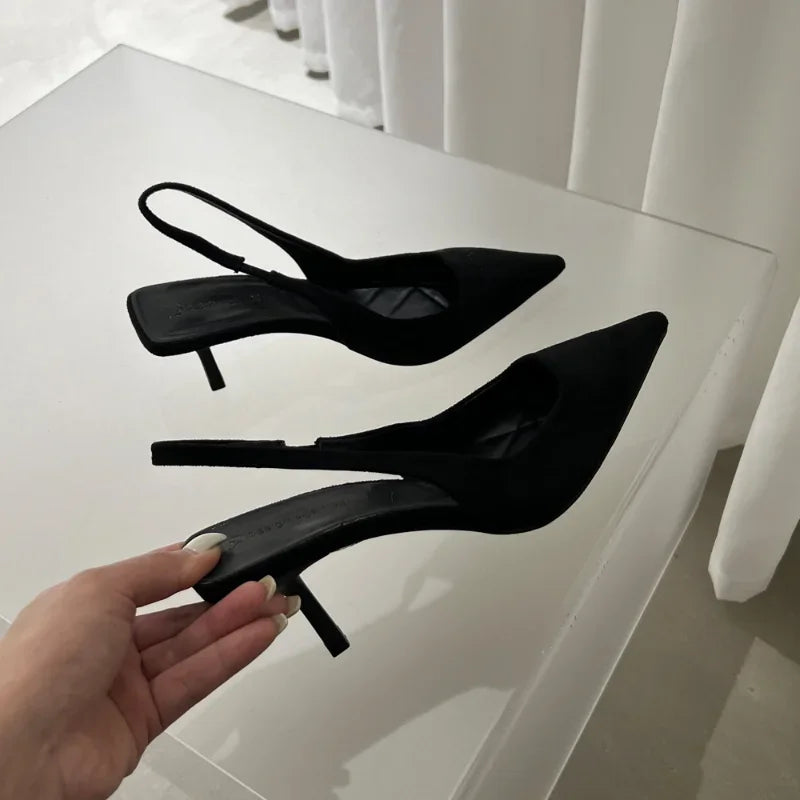 Women's Sexy Red High Heels 2024 New Women's Summer Strappy Sandals Comfortable Pointed Toe Women Sandals Fashion Stiletto Shoes