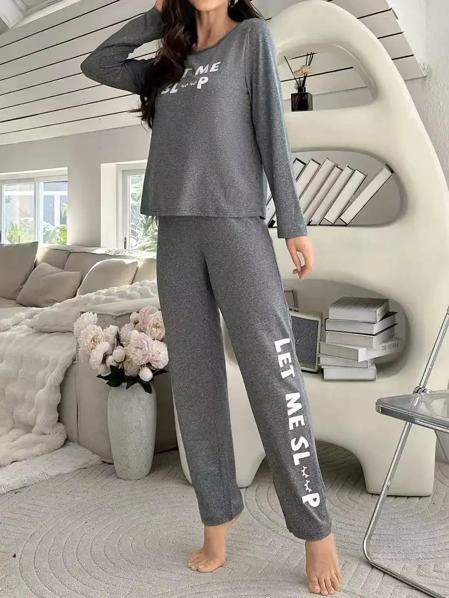 Sleepwear Women's Nightgown Long Sleeve Pajamas Ladies Pj Sets for Woman Pyjamas Set Pajama Girl Home Wear Set Homewear Female