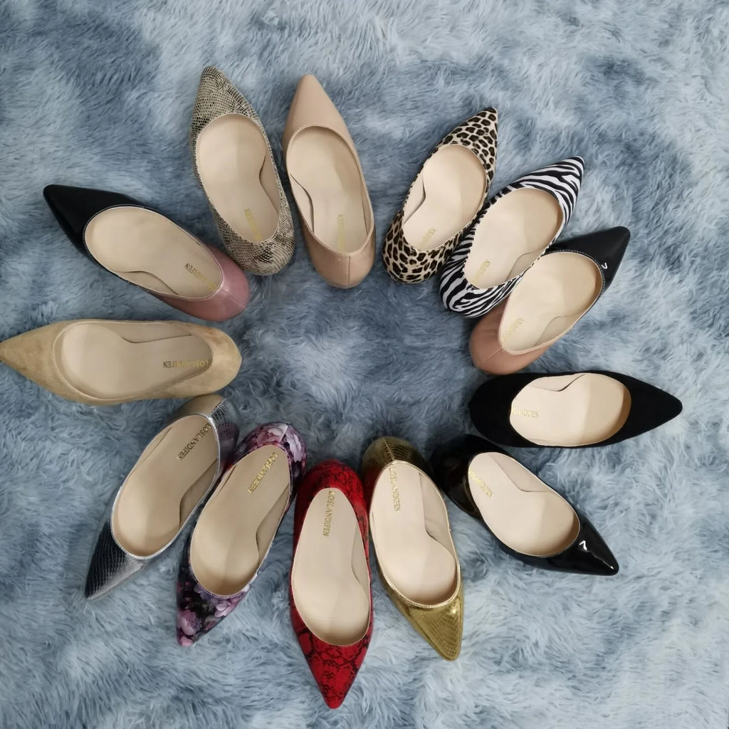 13 Style Women's Large Pumps Classic Sexy Pointed Toe 9cm mid High Heels Women Pumps Faux Black red Office Party Wedding Shoes