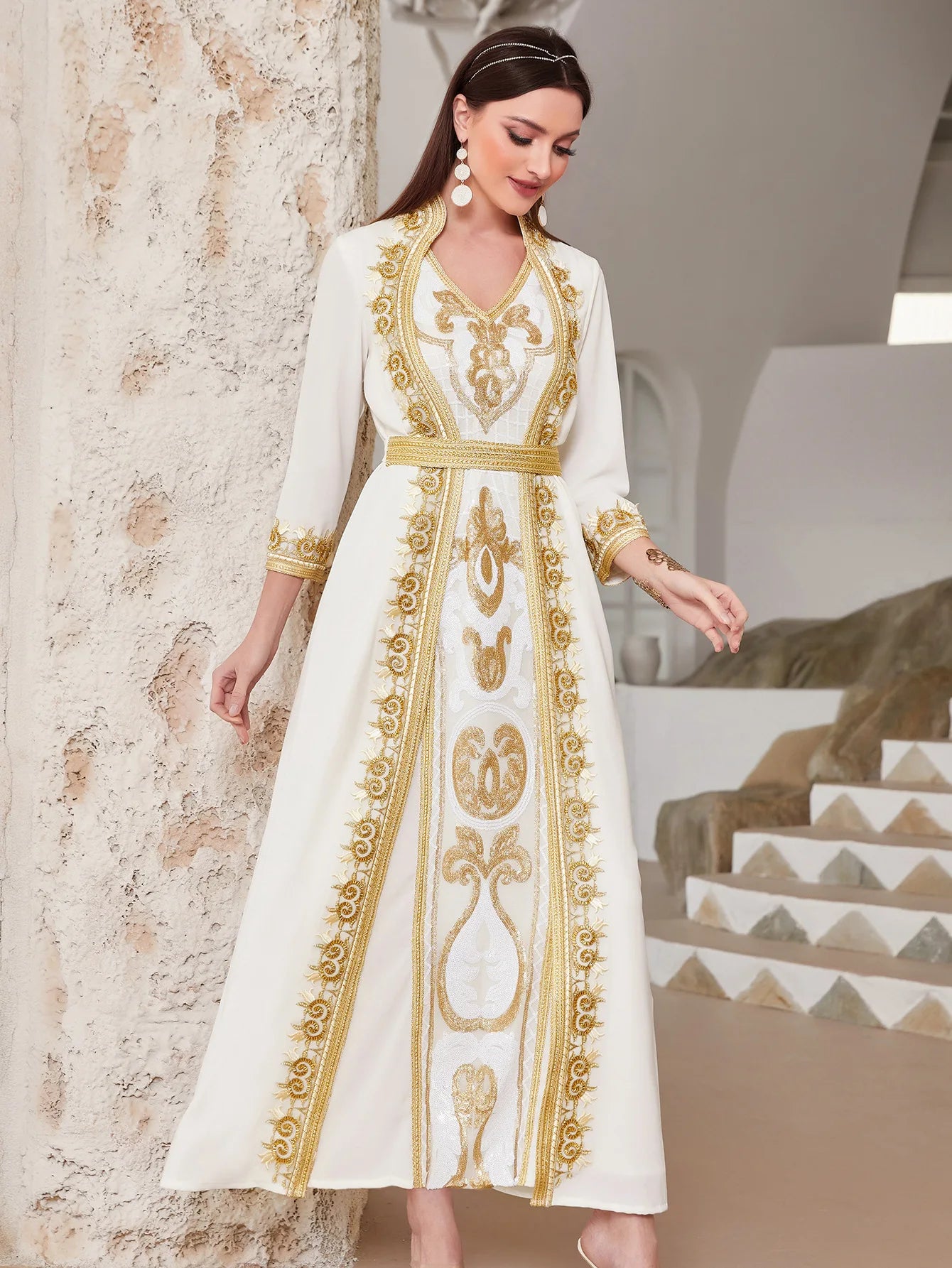 Ramadan White Muslim Abaya Dubai Turkey Islam Arabic Hijab Dress Jalabiya African Dresses For Women Robe Femme Musulmane Kaftans