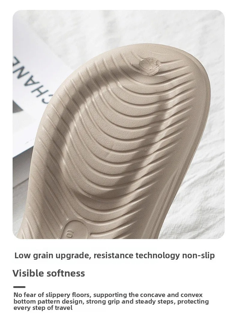 Women Stylish EVA Flip-Flops Comfortable Soft Anti-Slip Anti-Odor Fashionable Versatile for Beach Summer Casual Wear Beach Shoes