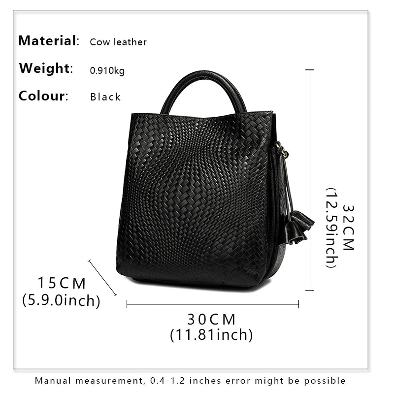 Luxury Top Layer Leather Handbags Minimalism Soft Calfskin Casual Tote Bag Fashion Women ladies handbag