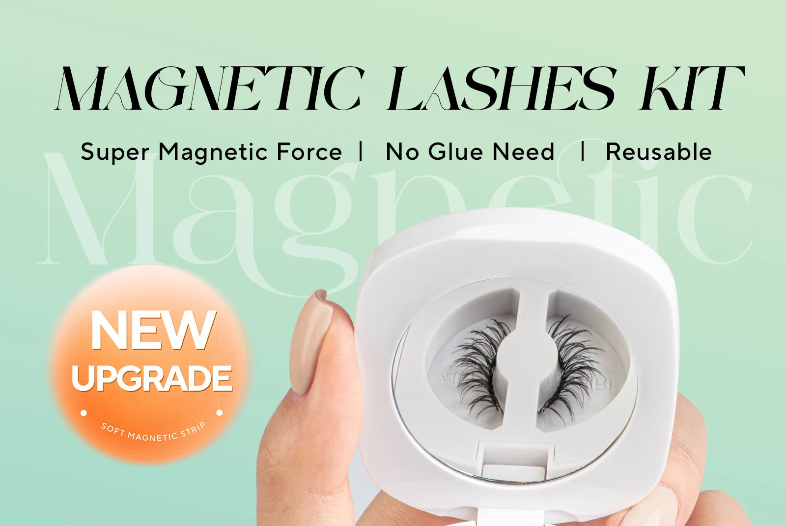 VYRILA Soft Magnetic Eyelashes No Glue Needed Reusable Natural Look 3D Lashes Easy Apply Soft Magnetic Lashes Kit for Eye Makeup