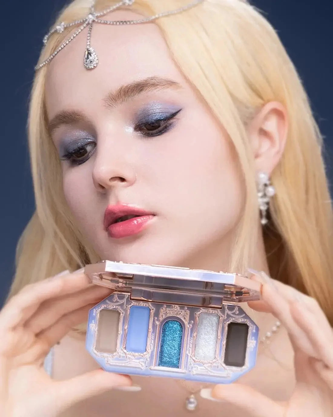 Flower Knows Swan Ballet 6 Color Eyeshadow Palette Matte Shimmer Pearl Glitter Waterproof Highly Pigmented Long Lasting Makeup