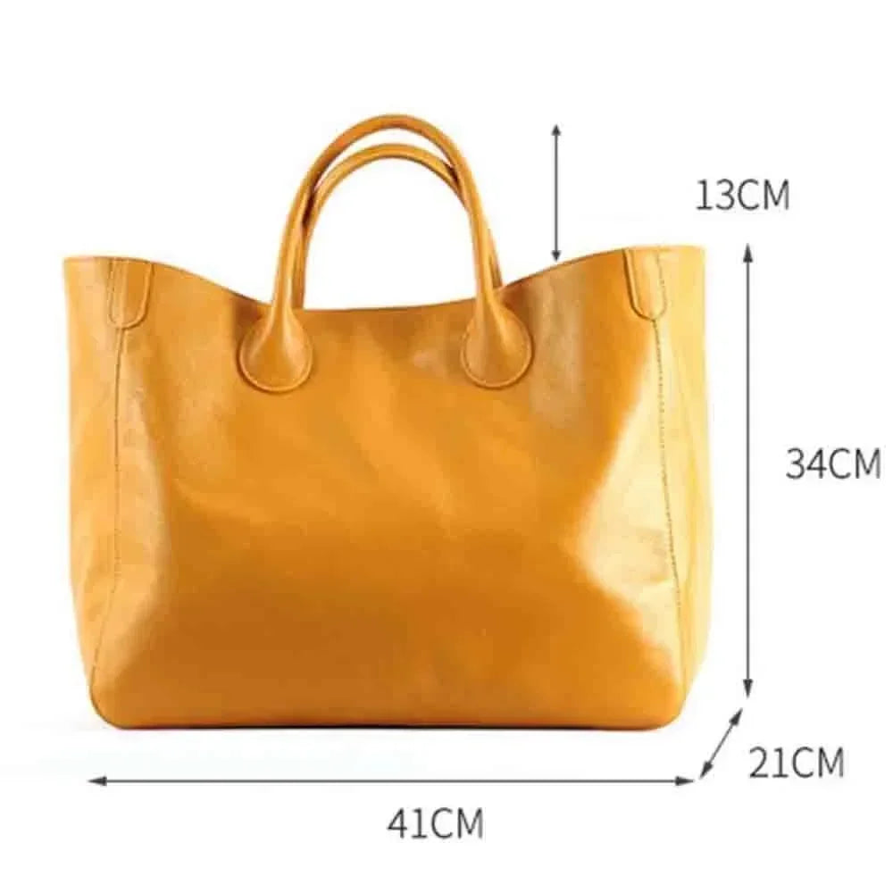 Roomy Women Bag Genuine Leather Handbag Luxury Cowhide Casual Tote Thick Real Natural Leather Bucket Shopper Daily Bag Big Purse
