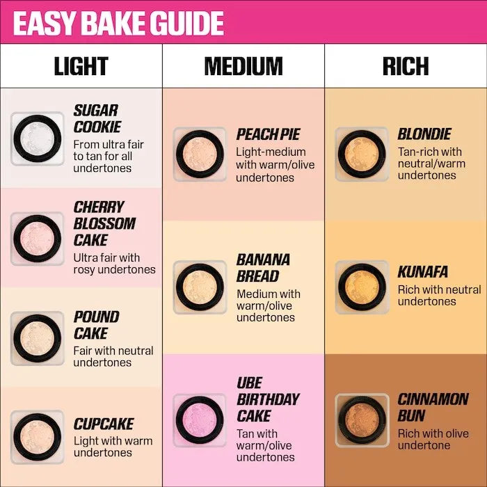 Huda Beauty Loose Powder Baked Setting Long Lasting Control Oil Formal Makeup Powder Face Matte Waterproof Brightening Concealer
