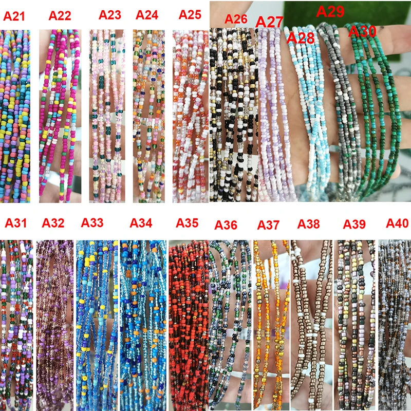 Imitation Pearl Necklace Women Choker Seed Beads Rainbow Stainless Steel Spring Clasp Sailor Buckle Base Chain Gold Color Boho