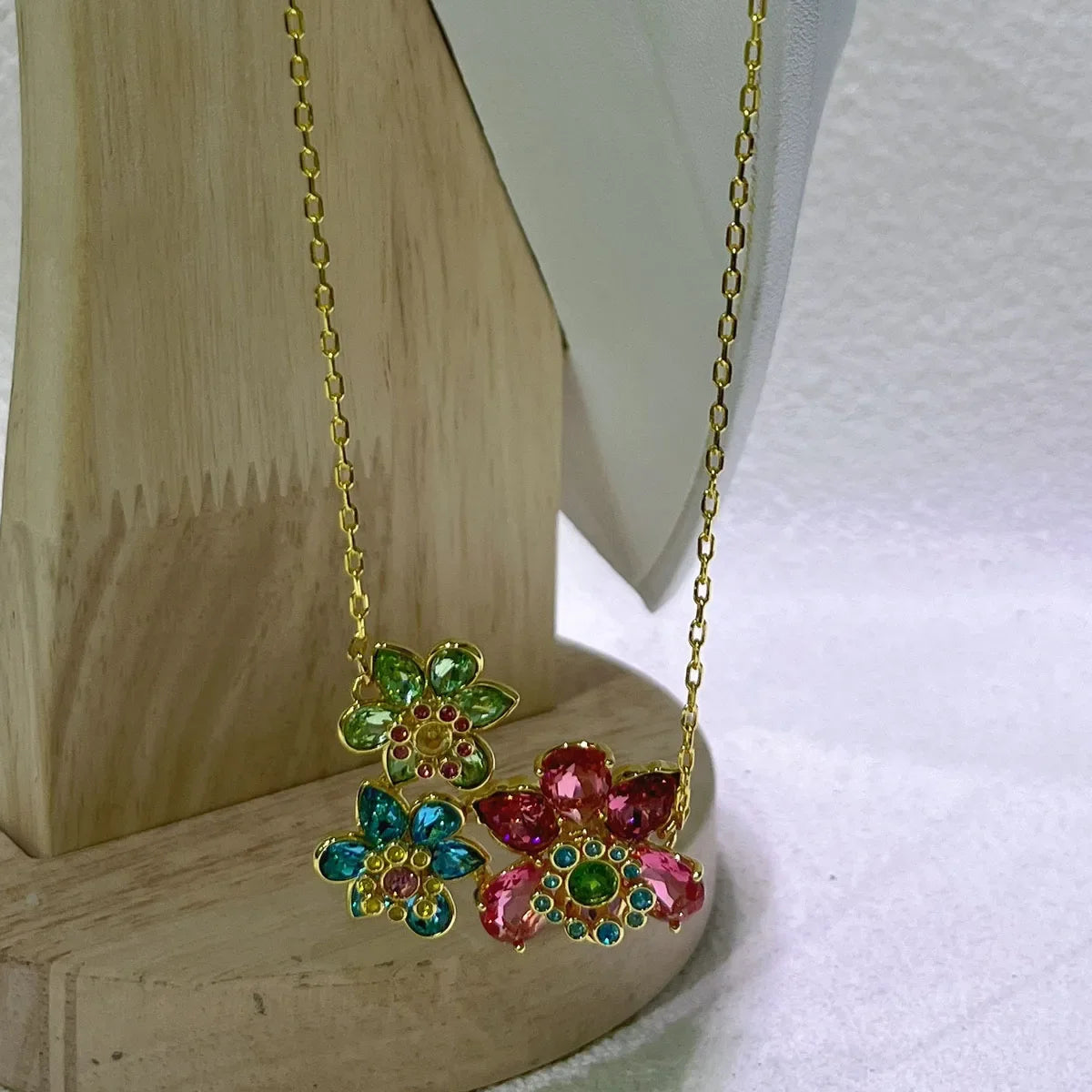 Original Jewelry Set New Color Flower Crystal Boutique Irregular Earring Exquisite Necklace Ring Bracelet Wedding Gift for Women