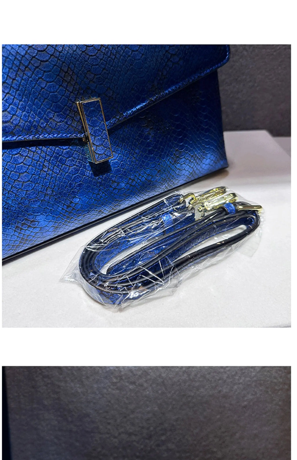 Real Leather Bright Face Snake Stitching Design Handbag Shoulder Bags for Women Sac À Main Femme