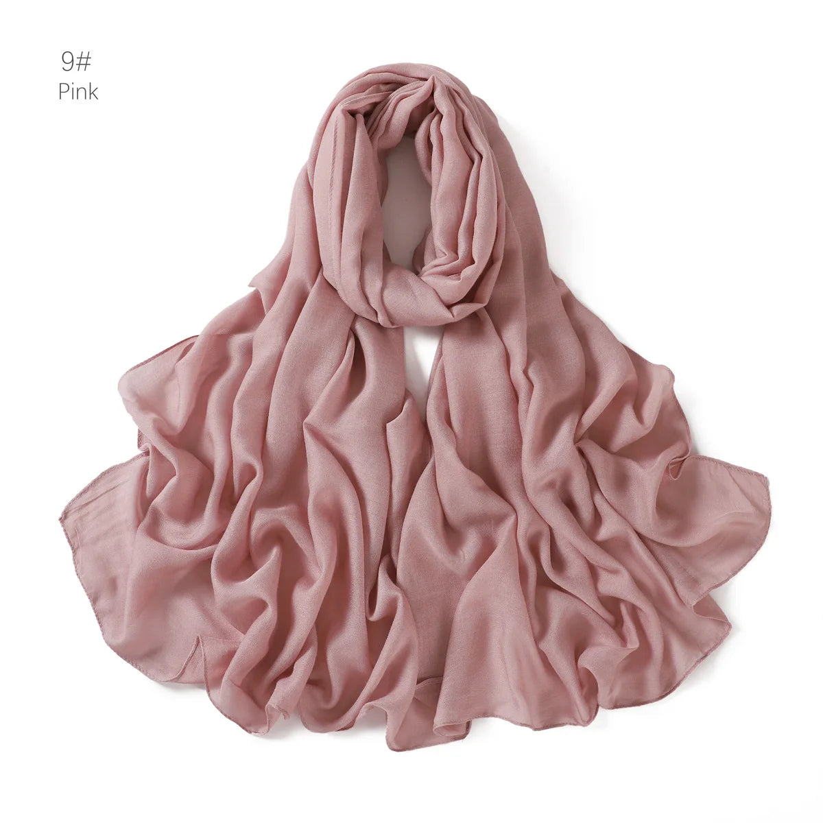 Ramadan Solid Color Modal Cotton Rayon Hijabs Scarf Women Muslim Headscarf Wraps Shawls Femme Musulman Headband Islamic Turban