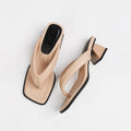 Designer Womens Flip Flops New Fashion Square Head High Heeled Sandals for Woman Summer Comfort Outdoor Slippers Sandalias Mujer