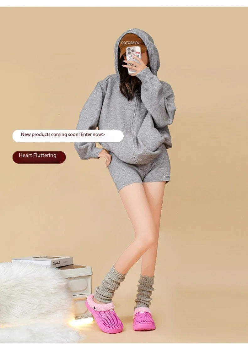 Winter Couple Fuzzy Slippers Women Men, Warm Fur Lined Mule House Shoes for Indoor Outdoor Cozy Comfortable Non-Slip Soft Slippe