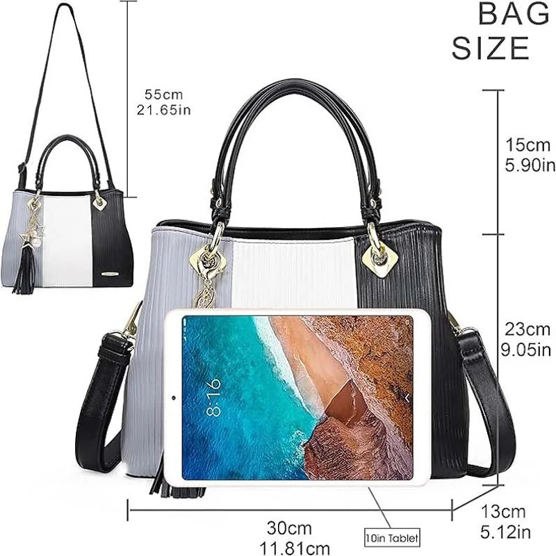 Pomelo Best Women's Handbag Star Accessories Shoulder Bag in Beautiful Colour Combination with Multiple Inner Pocketsder Bag