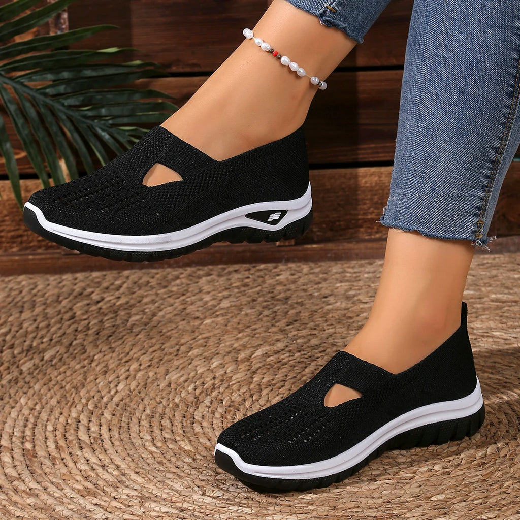Women's casual sports shoes with breathable mesh, fashionable and versatile, soft soles, comfortable and casual