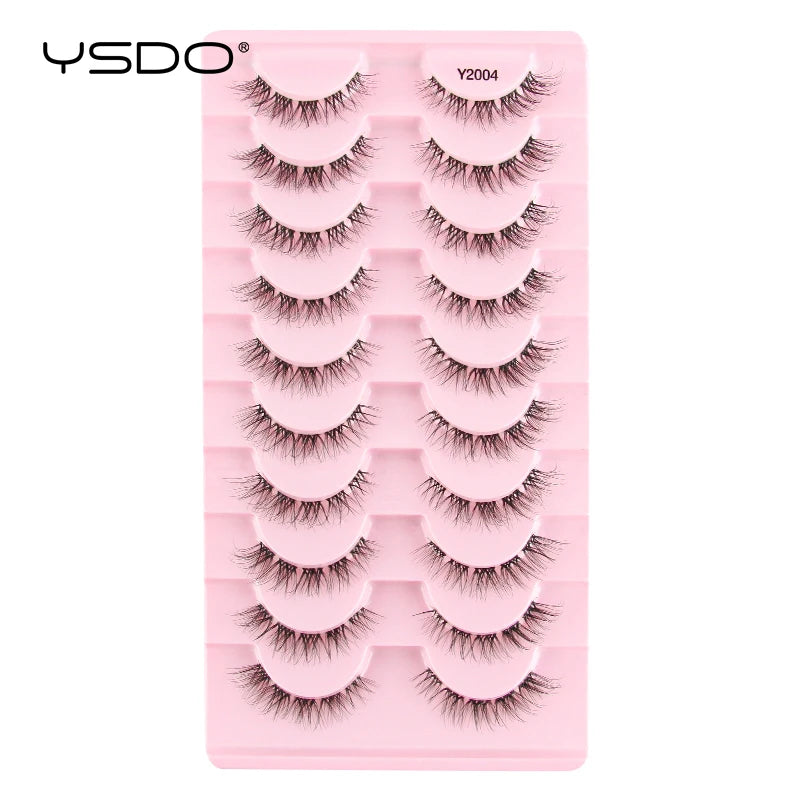 Lashes 3/10 Pairs Half Lashes Cat Eye Natural Long Lashes 3D Mink Eyelashes Full Strip Lashes Makeup Extension Tools