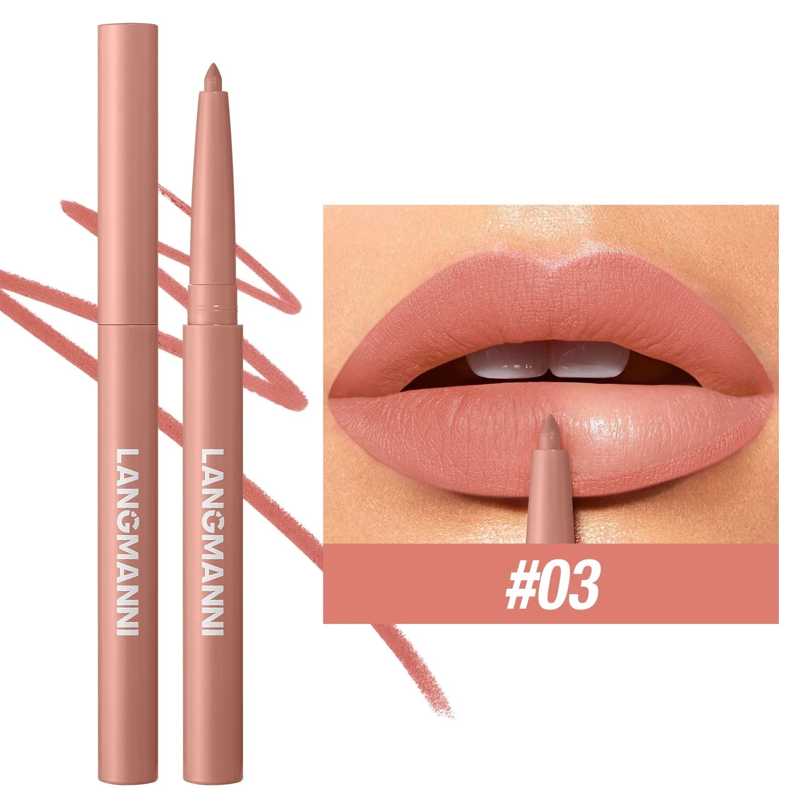 New Rotary Lip Liner 12 Colors Lipstick Pencil Waterproof Long-lasting Matte Lipsticks Non-stick Cup Nude Lips Contour Makeup