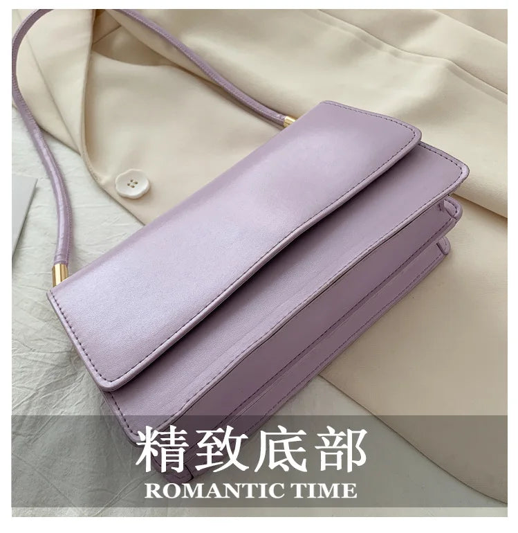 New Women's Fashion Handbags Retro Solid Color PU Leather Shoulder Underarm Bag Casual Women Hobos Handbags сумка женская Trend
