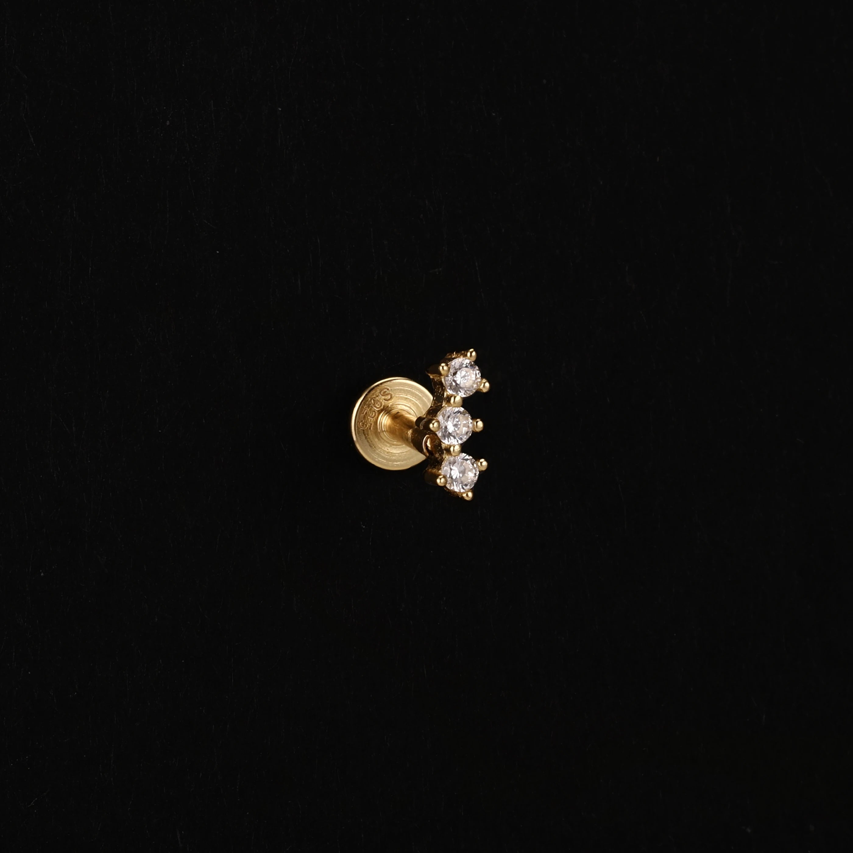 AIDE Heart Round Ball Flat Helix Piercing Earring 925 Sterling Silver Ear Studs Geometric Zircon Exquisite Trinket Studs Aretes