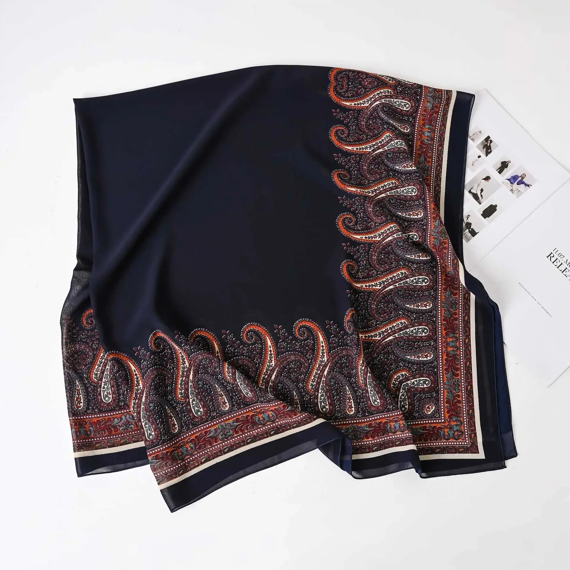 Fashion Muslim Chiffon Hijabs for Women Quadrate Shawl Long Wrap Handscarf Versatile Sunscreen Scarf
