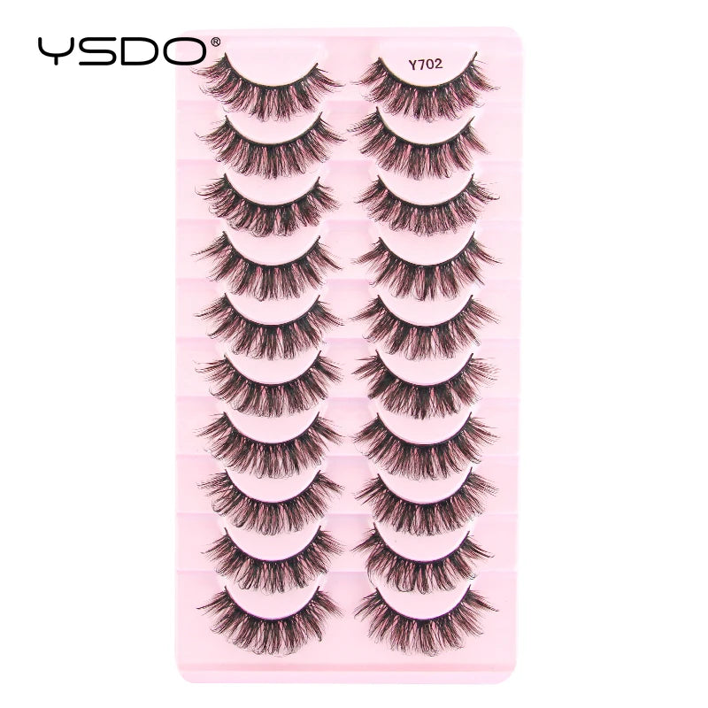 Lashes 3/10 Pairs Half Lashes Cat Eye Natural Long Lashes 3D Mink Eyelashes Full Strip Lashes Makeup Extension Tools